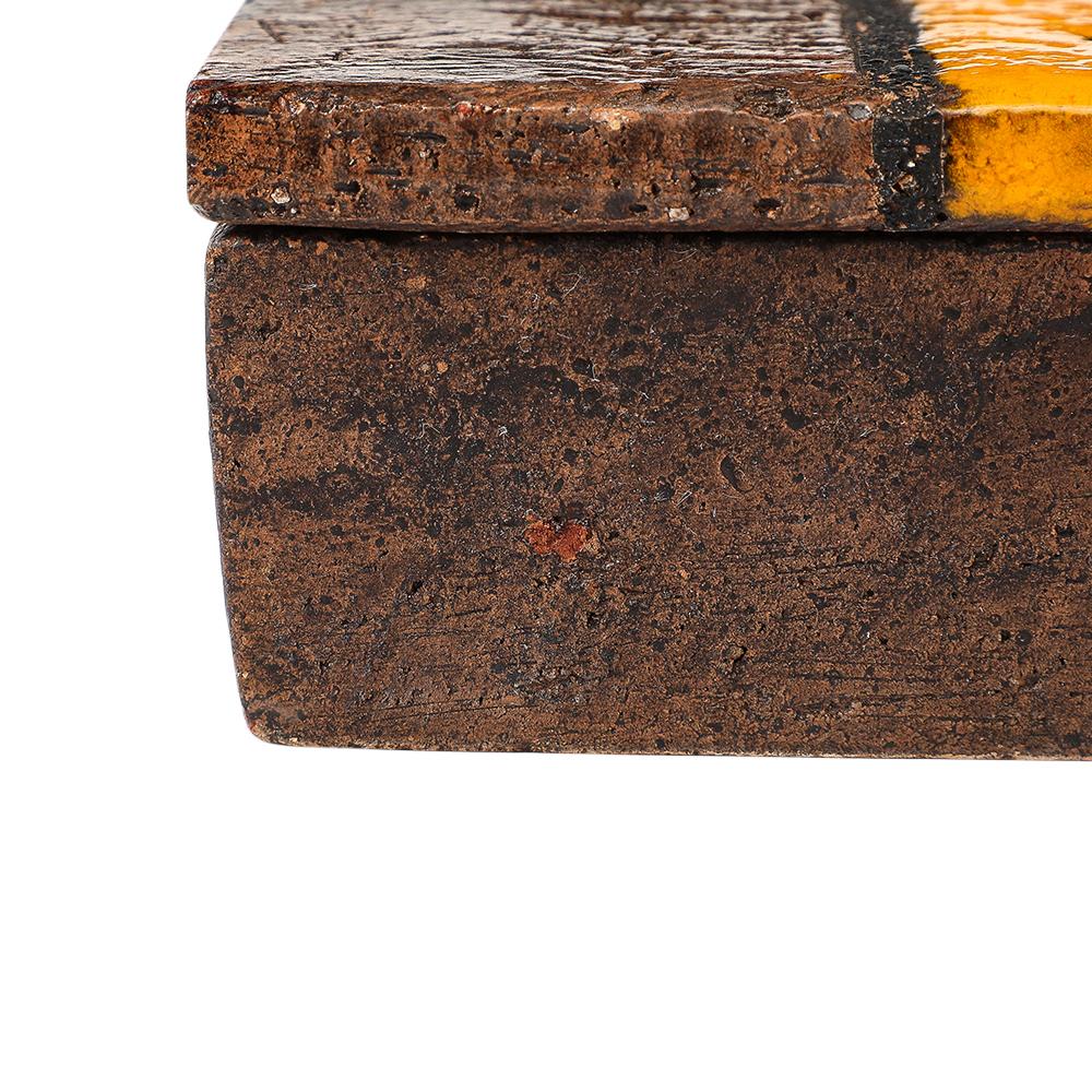 Aldo Londi Caja Bitossi, Cerámica, Mondrian, Abstracto, Rojo, Amarillo, Firmado en venta 2