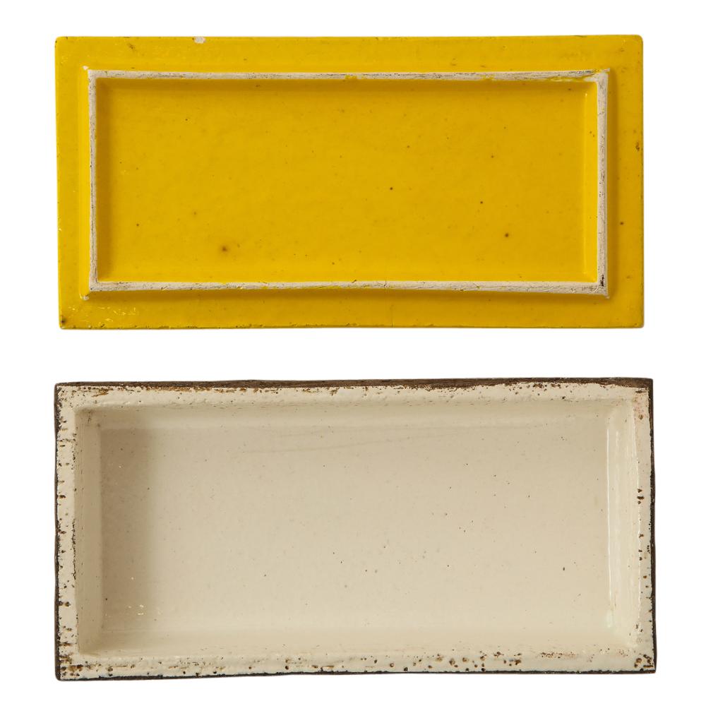 Bitossi Box, Ceramic, Yellow, Brown, White 1