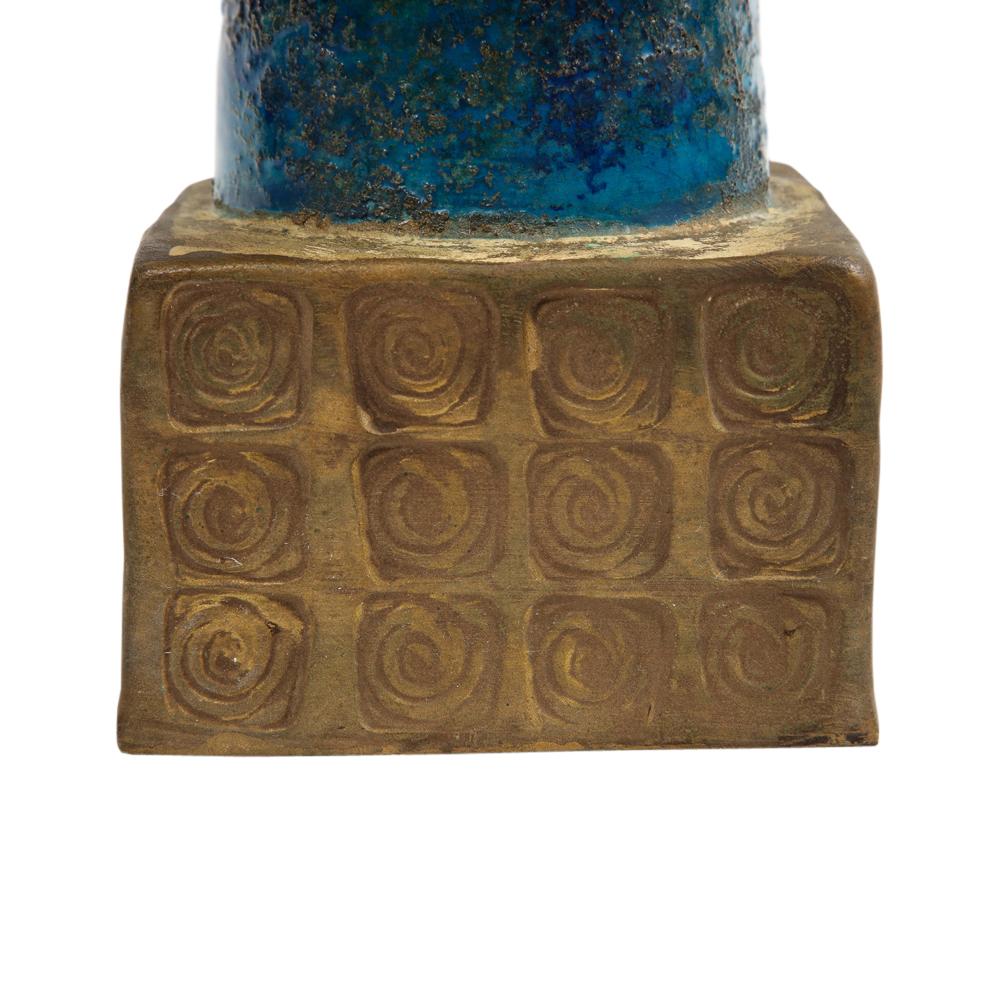 Aldo Londi Bitossi Buddha Bust, Ceramic, Blue, Gold, Rosenthal Netter, Signed 2