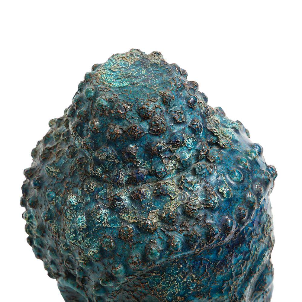 Aldo Londi Bitossi Buddha Bust, Ceramic, Blue, Gold, Rosenthal Netter, Signed For Sale 11