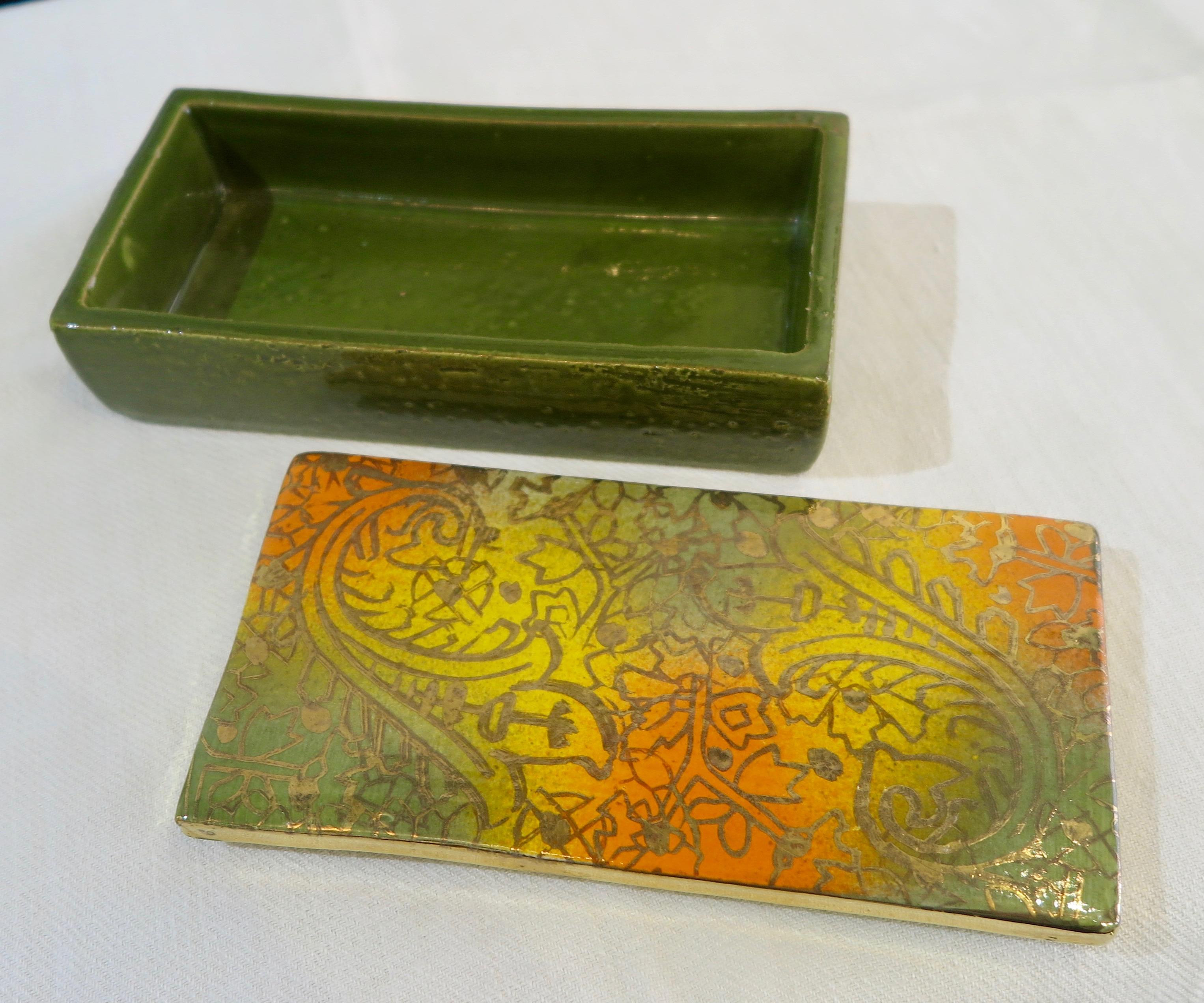 Mid-Century Modern Aldo Londi Bitossi Ceramic Box