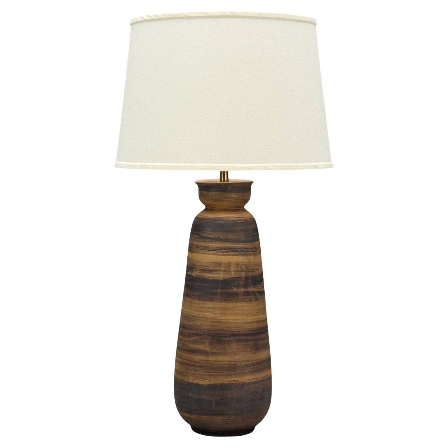 Aldo Londi Bitossi, Lampada da tavolo in ceramica, ottone, Italia, anni '50