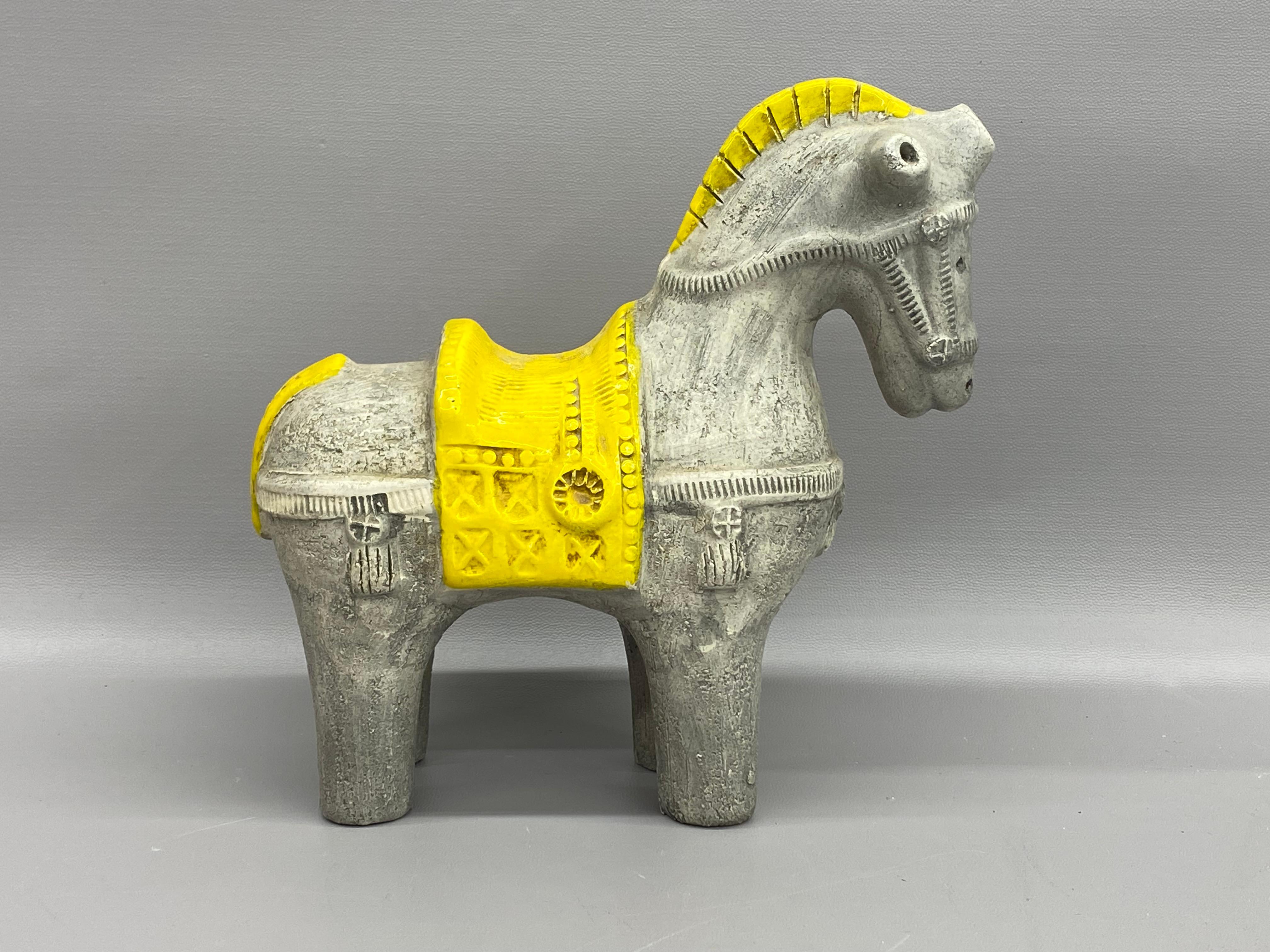 Italiano Scultura di cavallo in ceramica di Aldo Londi Bitossi in vendita