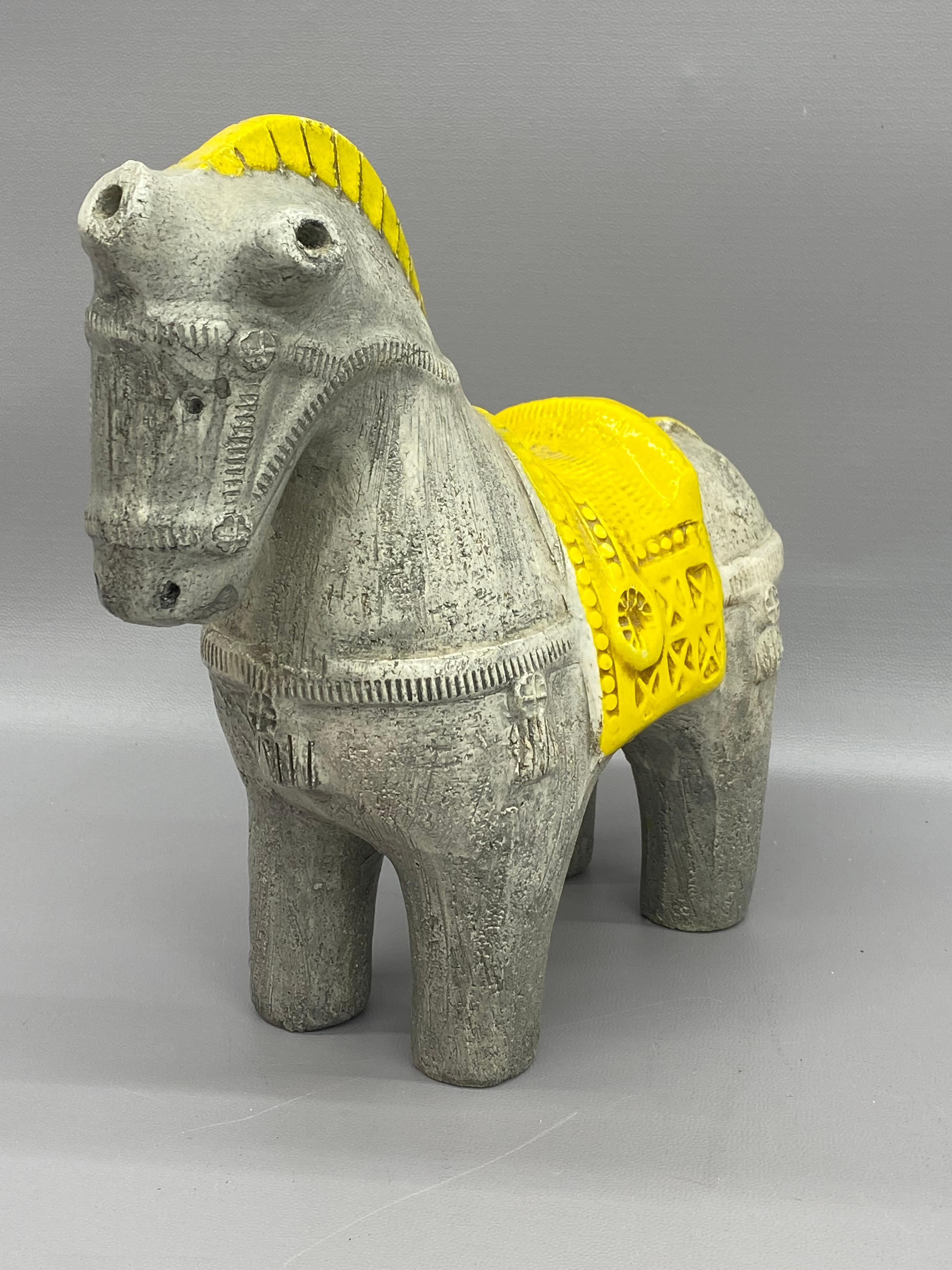 Calco Scultura di cavallo in ceramica di Aldo Londi Bitossi in vendita