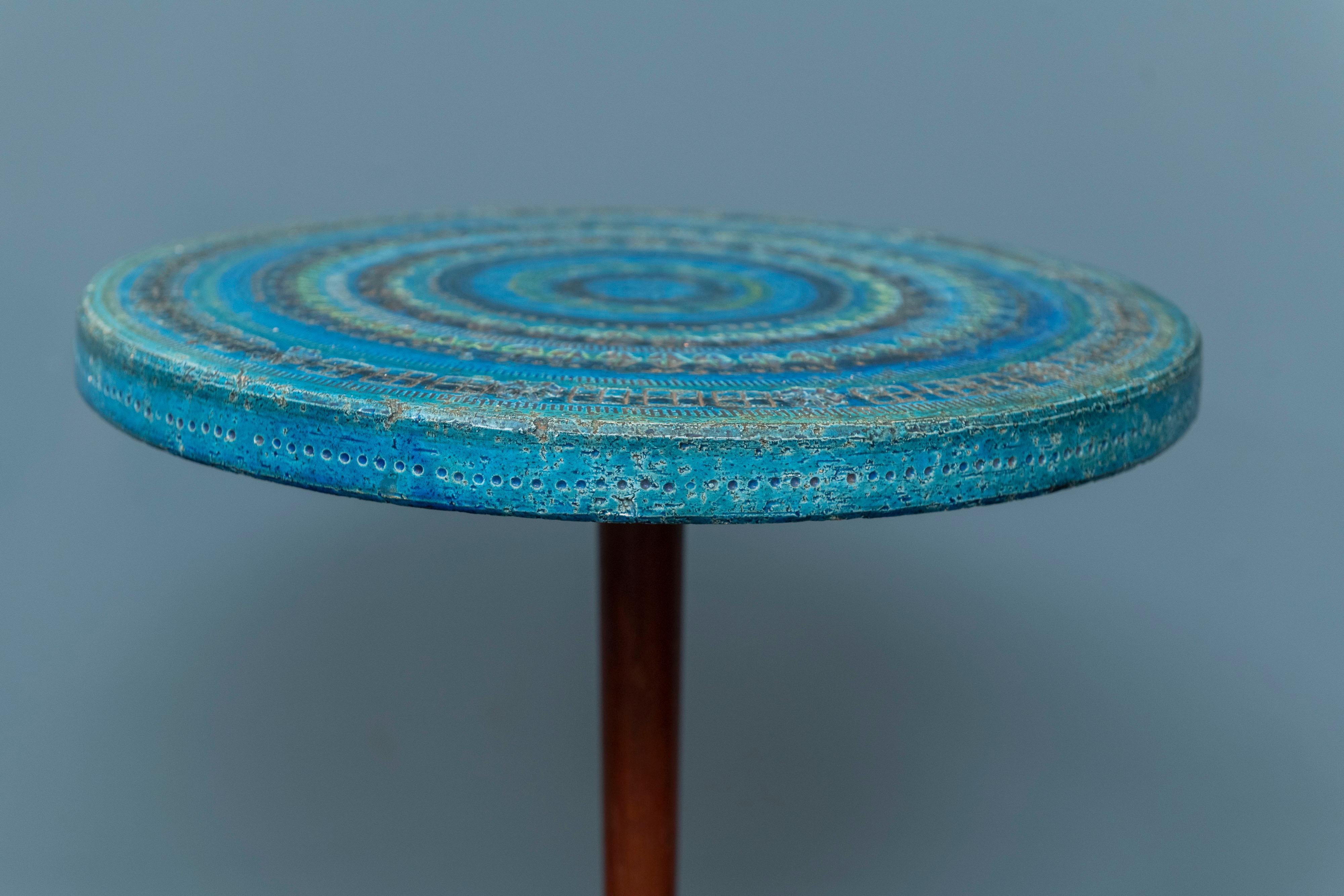 Mid-20th Century Aldo Londi Bitossi Ceramic Side Table