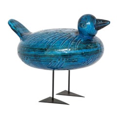 Raymor Bitossi Duck Ceramic Rimini Blue Signed