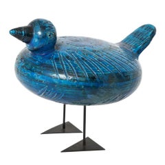 Raymor Bitossi Duck Ceramic Rimini Blue Signed
