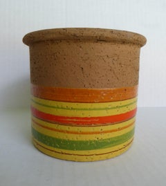 Aldo Londi Bitossi Fascie Colorate Small Vessel / Cachepot Rosenthal Netter 70s