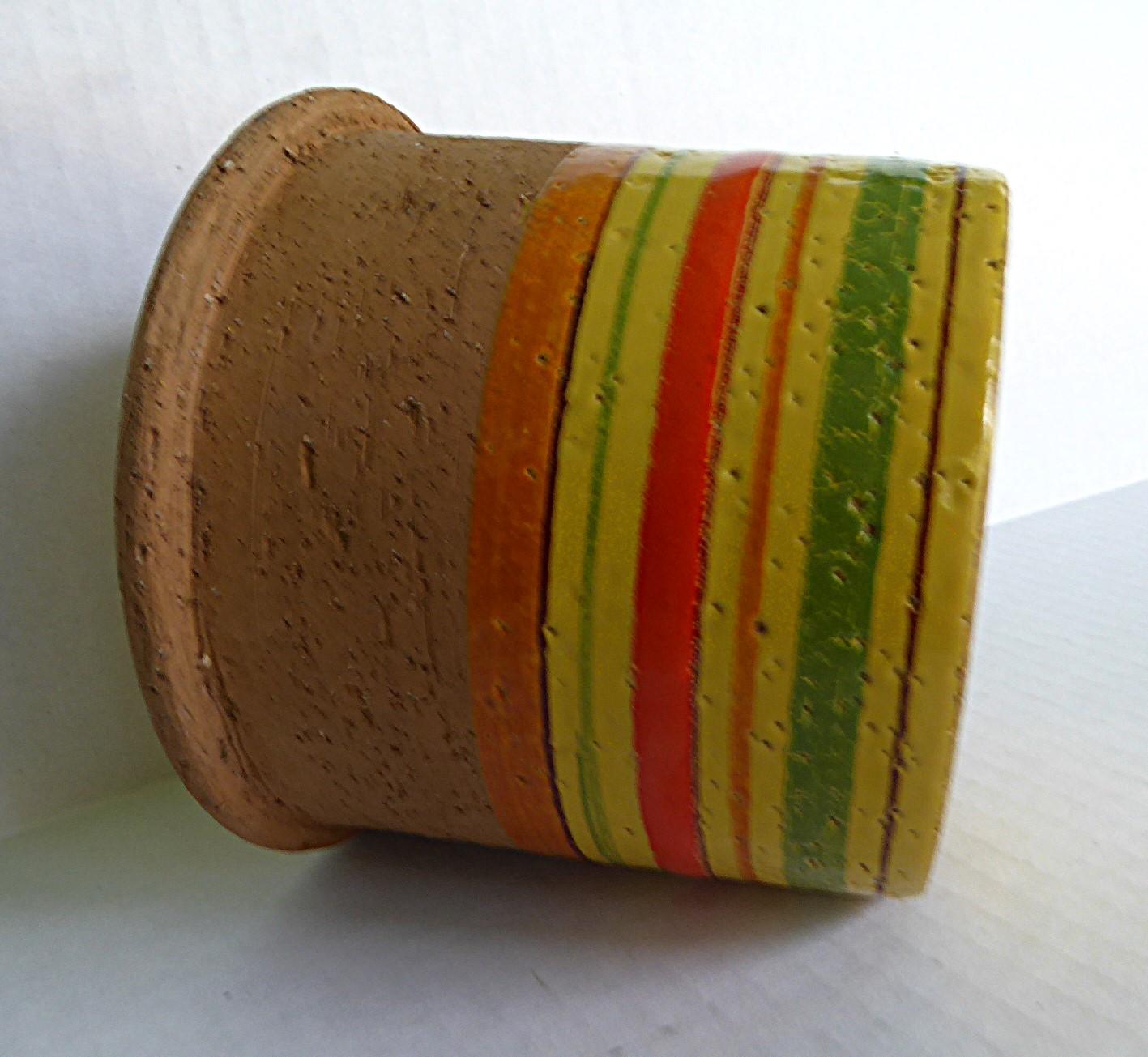 Aldo Londi Bitossi Fascie Colorate Kleines Gefäß / Übertopf Rosenthal Netter 70s (Keramik) im Angebot