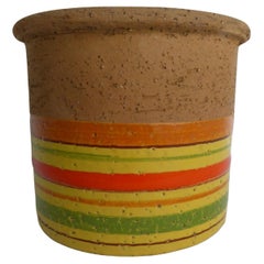 Aldo Londi Bitossi Fascie Colorate Piccolo Vaso / Cachepot Rosenthal Netter Anni '70