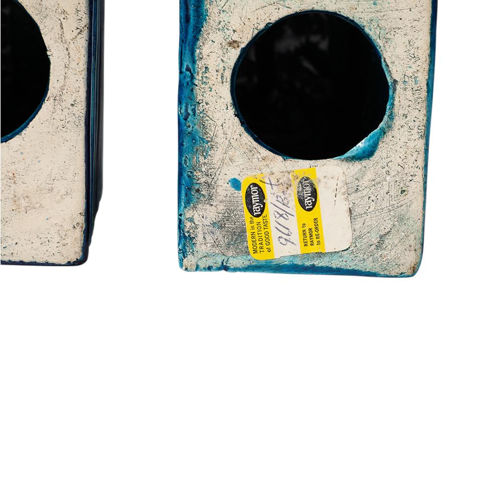 Aldo Londi Bitossi for Raymor Cordova Bookends, Ceramic, Blue, Green, Signed For Sale 11