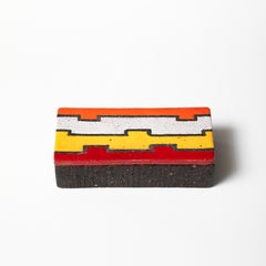 Aldo Londi Bitossi for Rosenthal Netter Box, Ceramic, Líneas Rotas, Signed