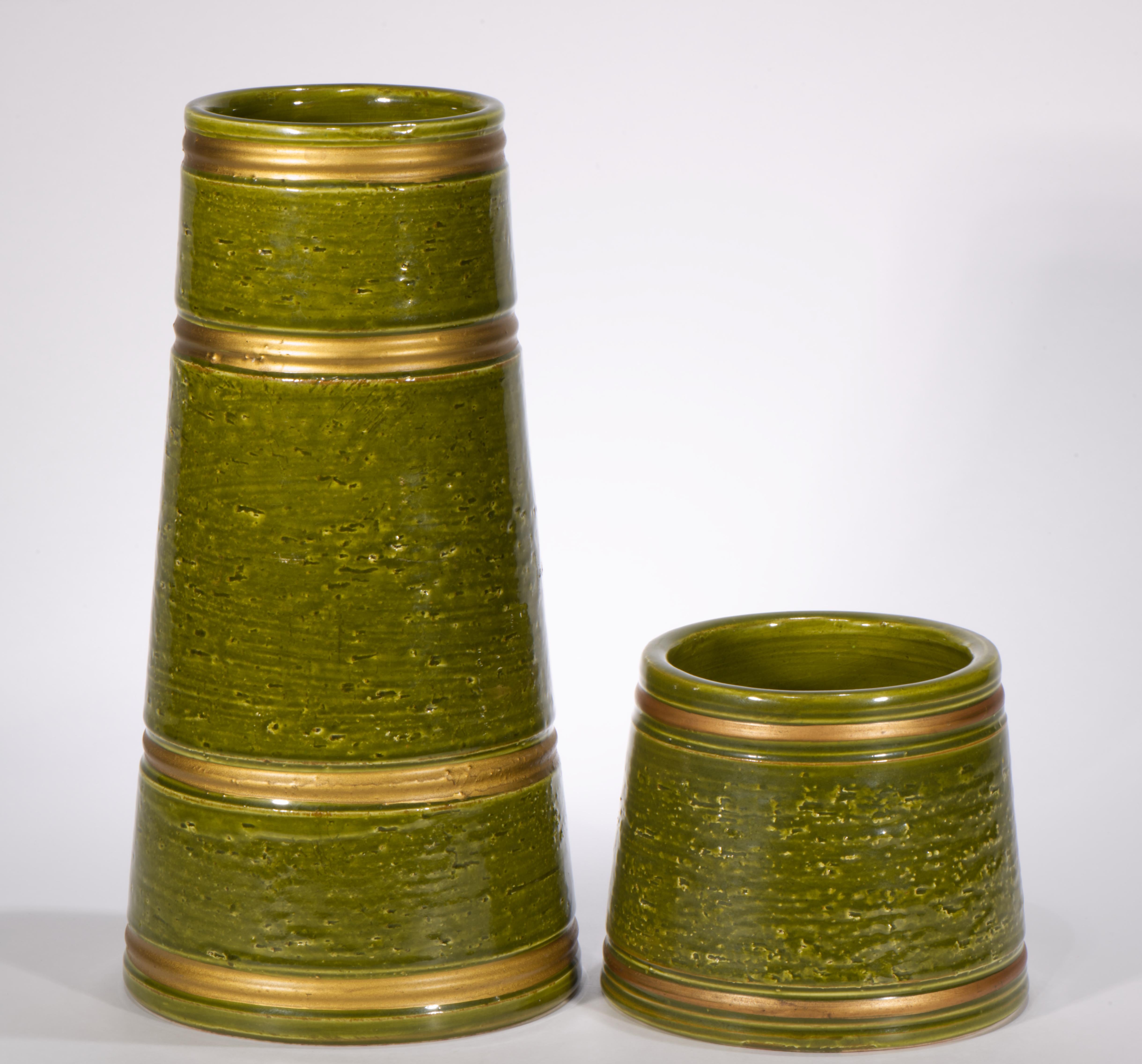 Aldo Londi, Bitossi per Rosenthal Netter Set di vasi in maiolica Greene & Greene in vendita 2