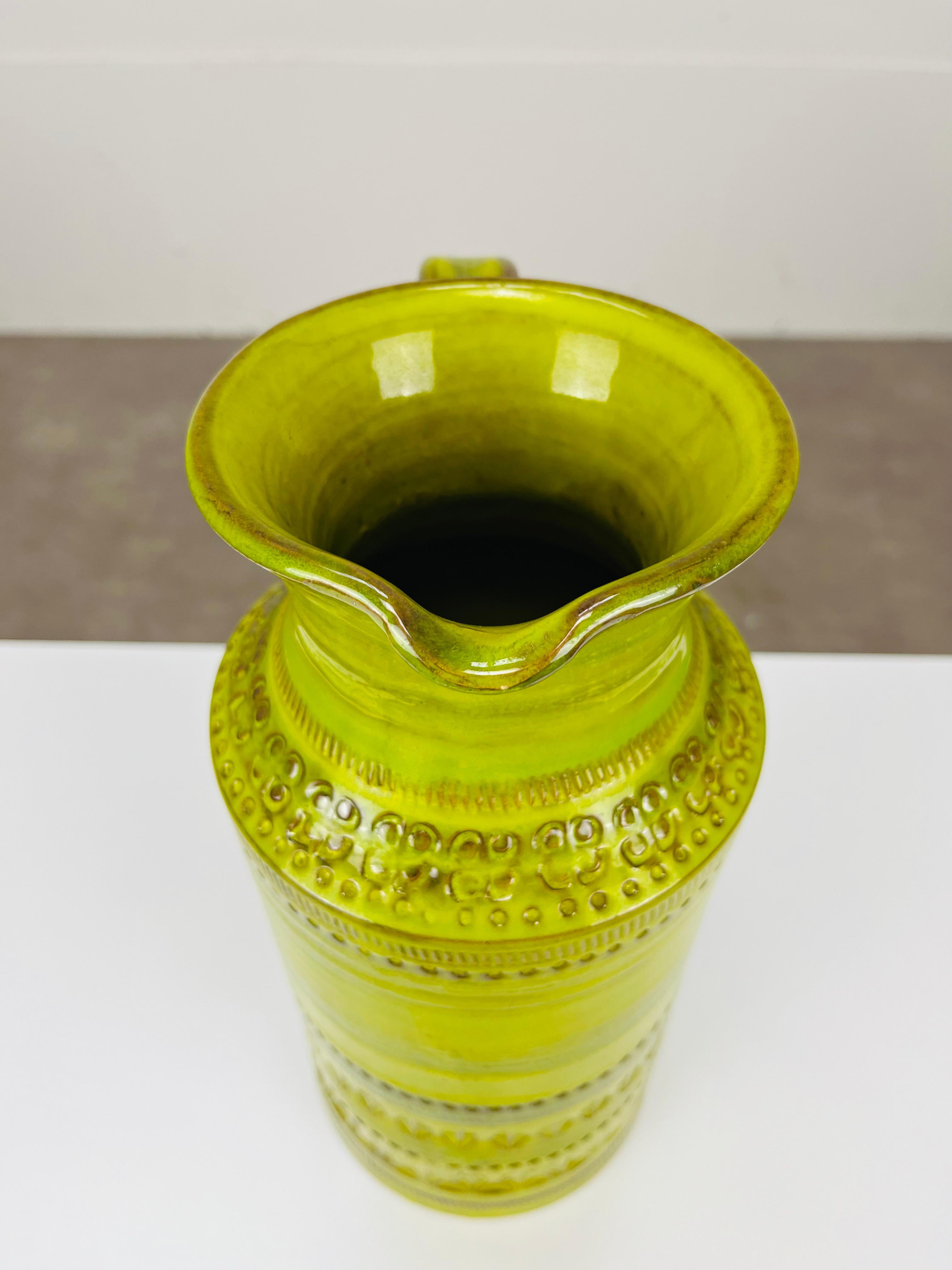 Vaso a brocca verde Aldo Londi Bitossi, Italia, anni '60 in vendita 1
