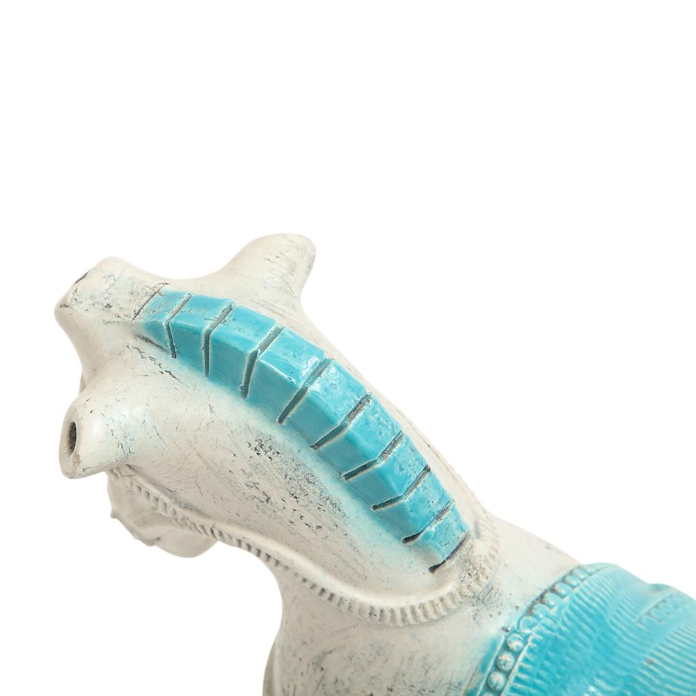 Aldo Londi Bitossi Horse, Ceramic, Blue, White 4