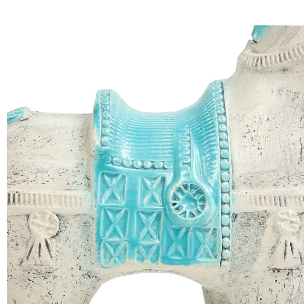 Aldo Londi Bitossi Horse, Ceramic, Blue, White For Sale 10