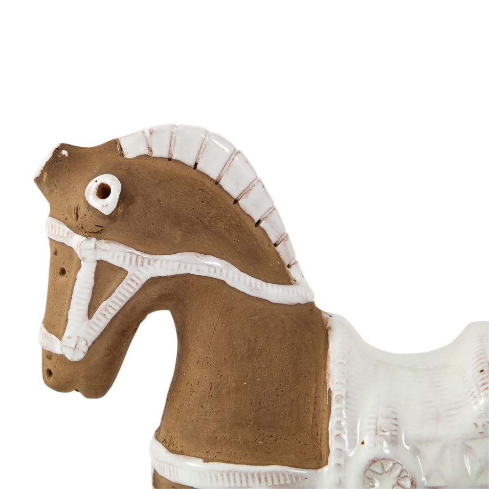 blancos caballos en ceramica
