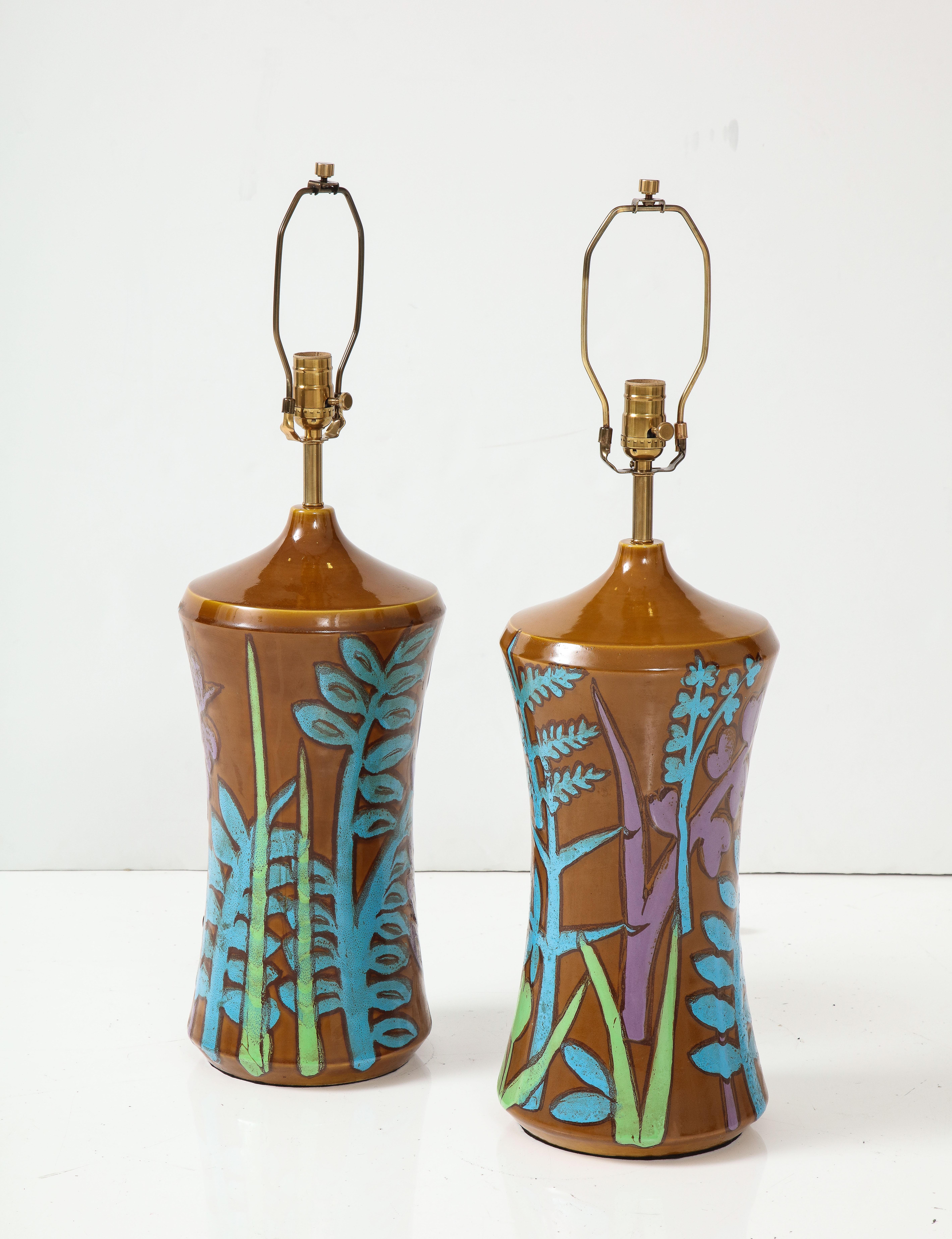 Italienische Keramiklampen von Aldo Londi, Bitossi (Moderne der Mitte des Jahrhunderts) im Angebot