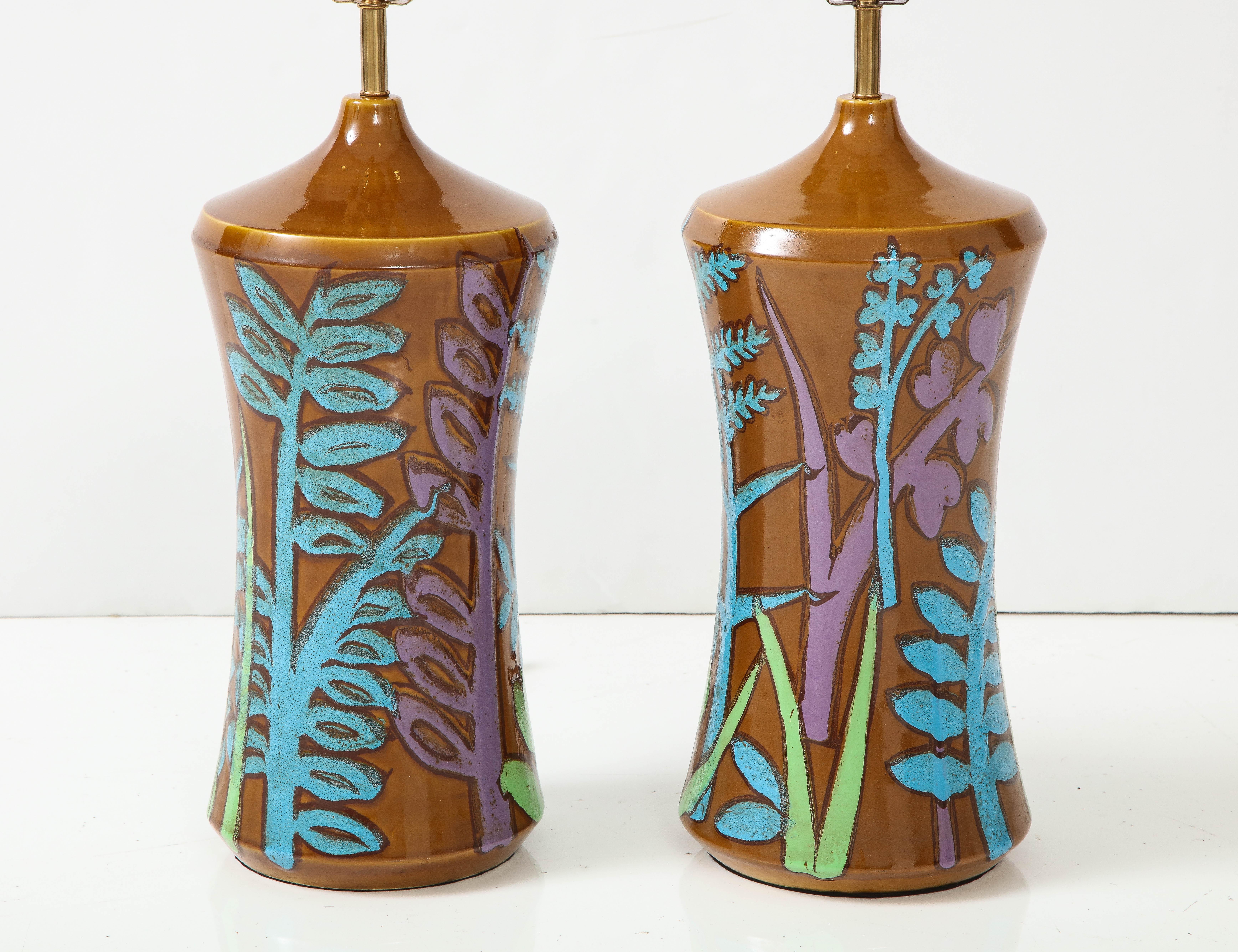 Aldo Londi, Bitossi Italian Ceramic Lamps For Sale 3