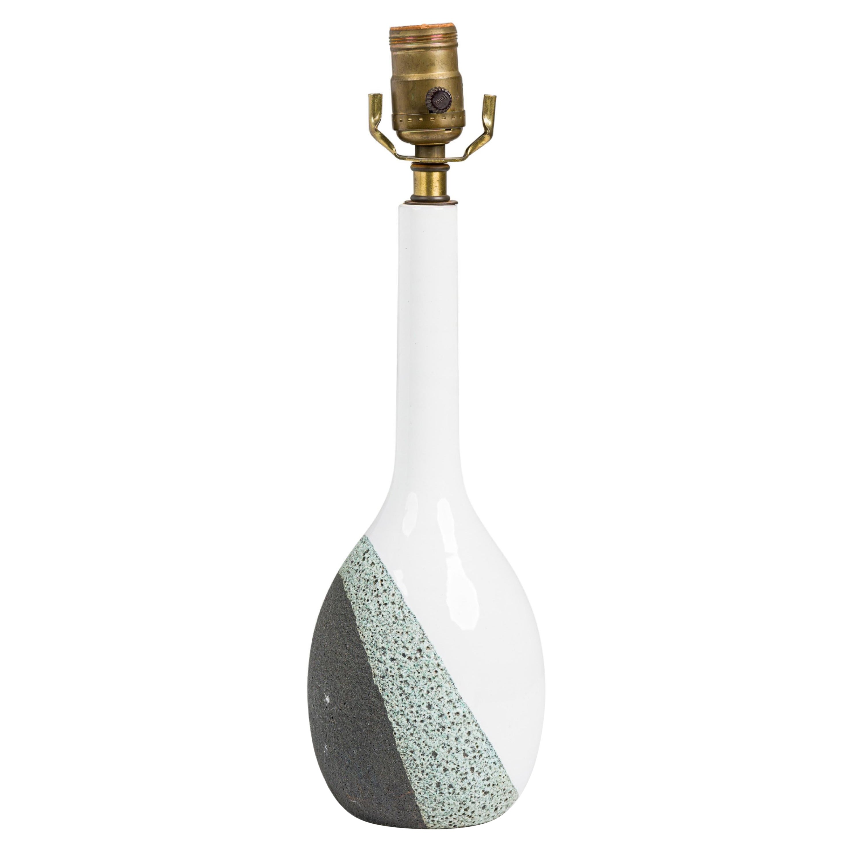 Aldo Londi Bitossi Italian Mid-Century Ceramic Lava Glaze Table Lamp For Sale