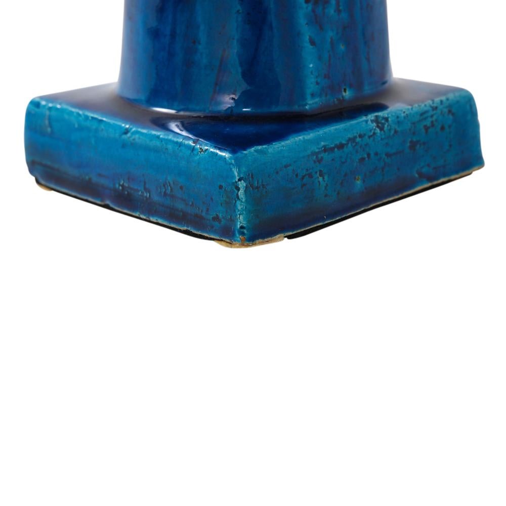 Aldo Londi Bitossi Kwan Yin Blue Bust, Ceramic, Buddha, Signed 4
