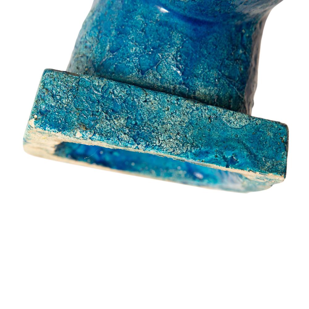 Aldo Londi Bitossi Kwan Yin Buddha, Ceramic, Blue, Signed 2