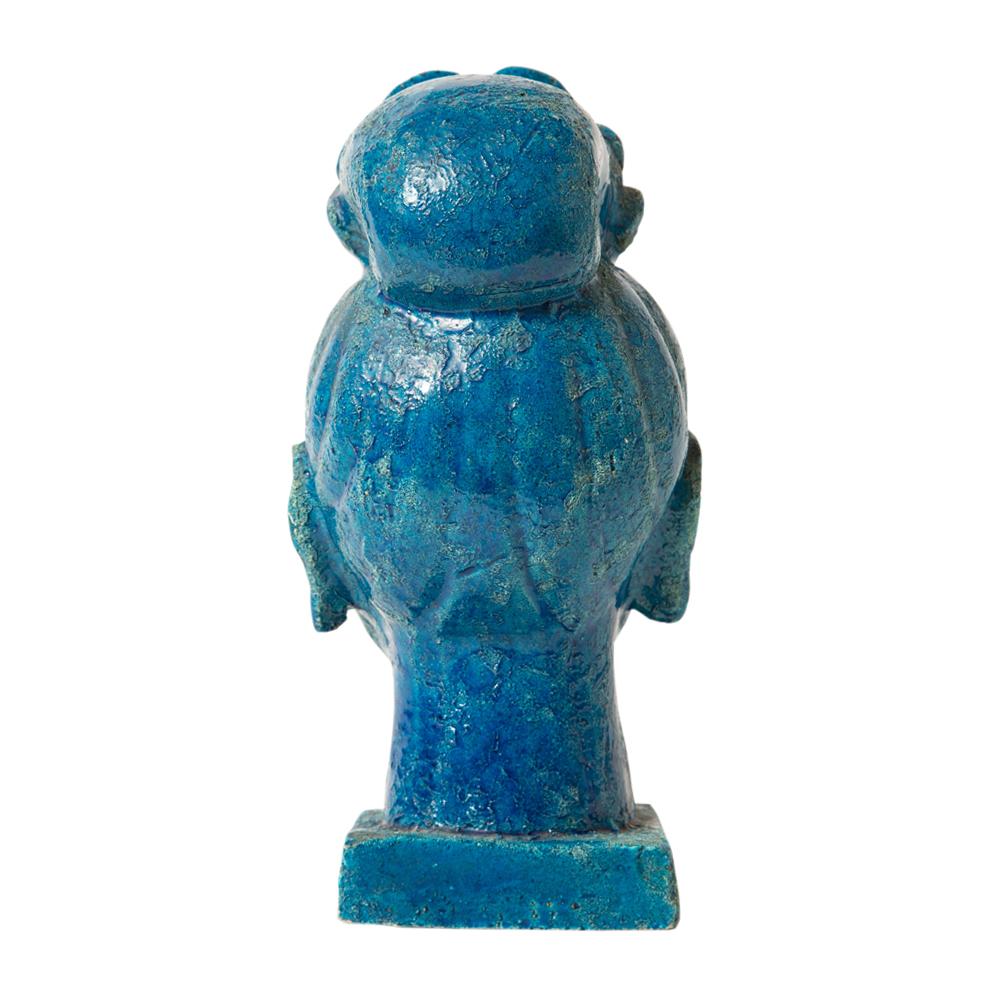 Italian Aldo Londi Bitossi Kwan Yin Buddha, Ceramic, Blue, Signed