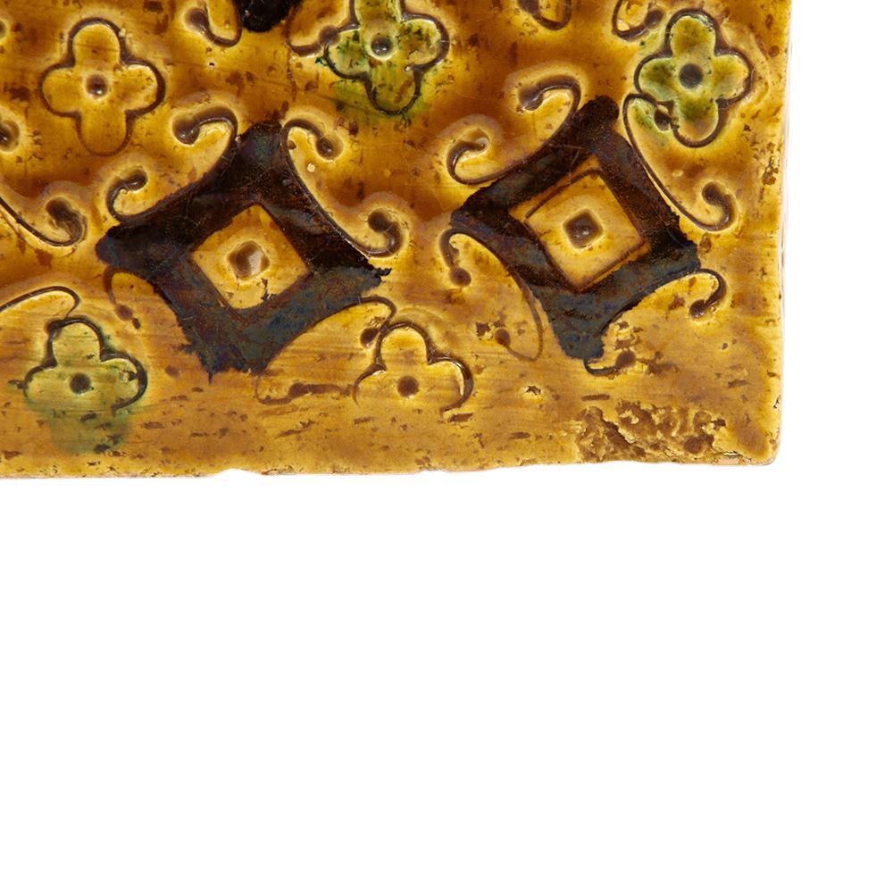 Aldo Londi Bitossi Kwan Yin Buddha, Ceramic, Caramel Brown, Paisley For Sale 11