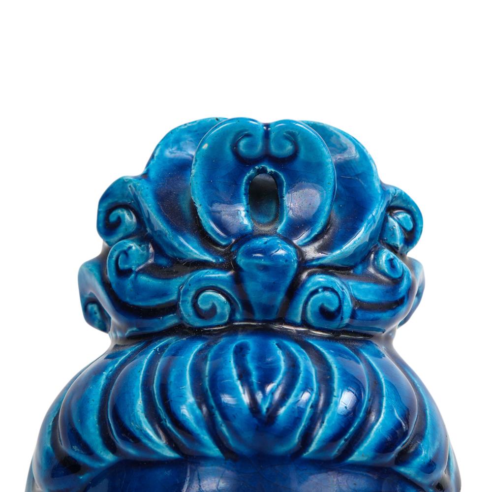 Aldo Londi Bitossi Kwan Yin, Ceramic, Buddha Bust, Blue 5