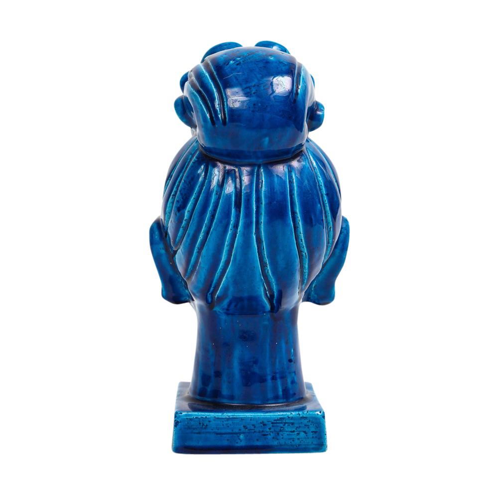 Aldo Londi Bitossi Kwan Yin, Ceramic, Buddha Bust, Blue 1