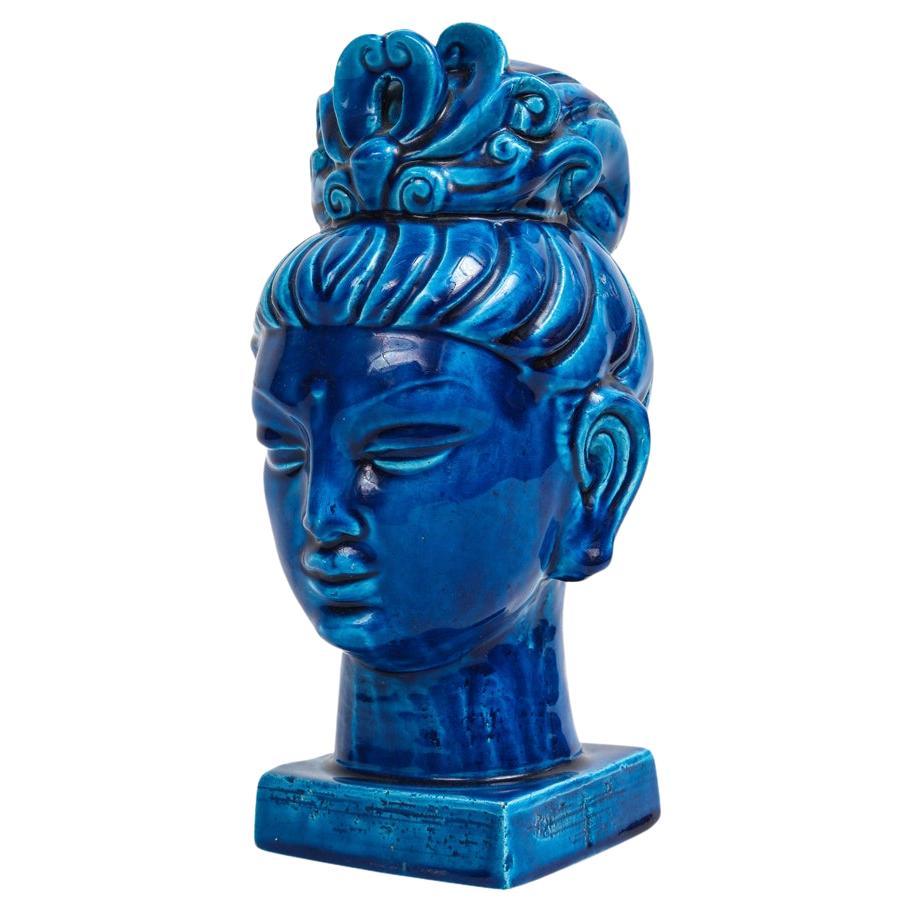 Aldo Londi Bitossi Kwan Yin, Ceramic, Buddha Bust