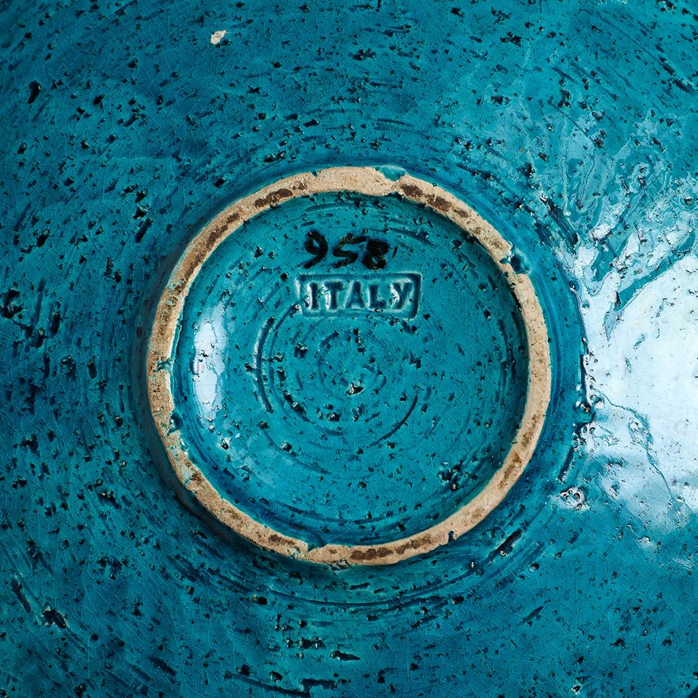 Cuenco Aldo Londi Bitossi Lacrima, Cerámica, Azul, Firmado en venta 10