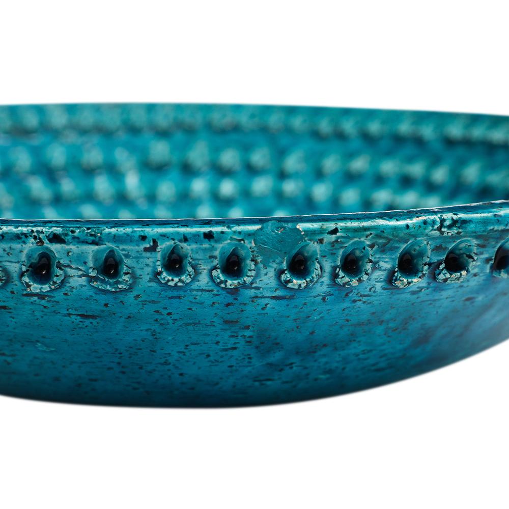 Cuenco Aldo Londi Bitossi Lacrima, Cerámica, Azul, Firmado Cerámico en venta