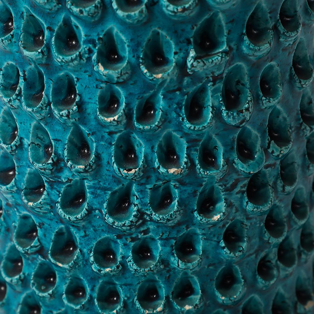 Jarrón Aldo Londi Bitossi Lacrima, Cerámica, Azul Turquesa, Texturado, Firmado en venta 10