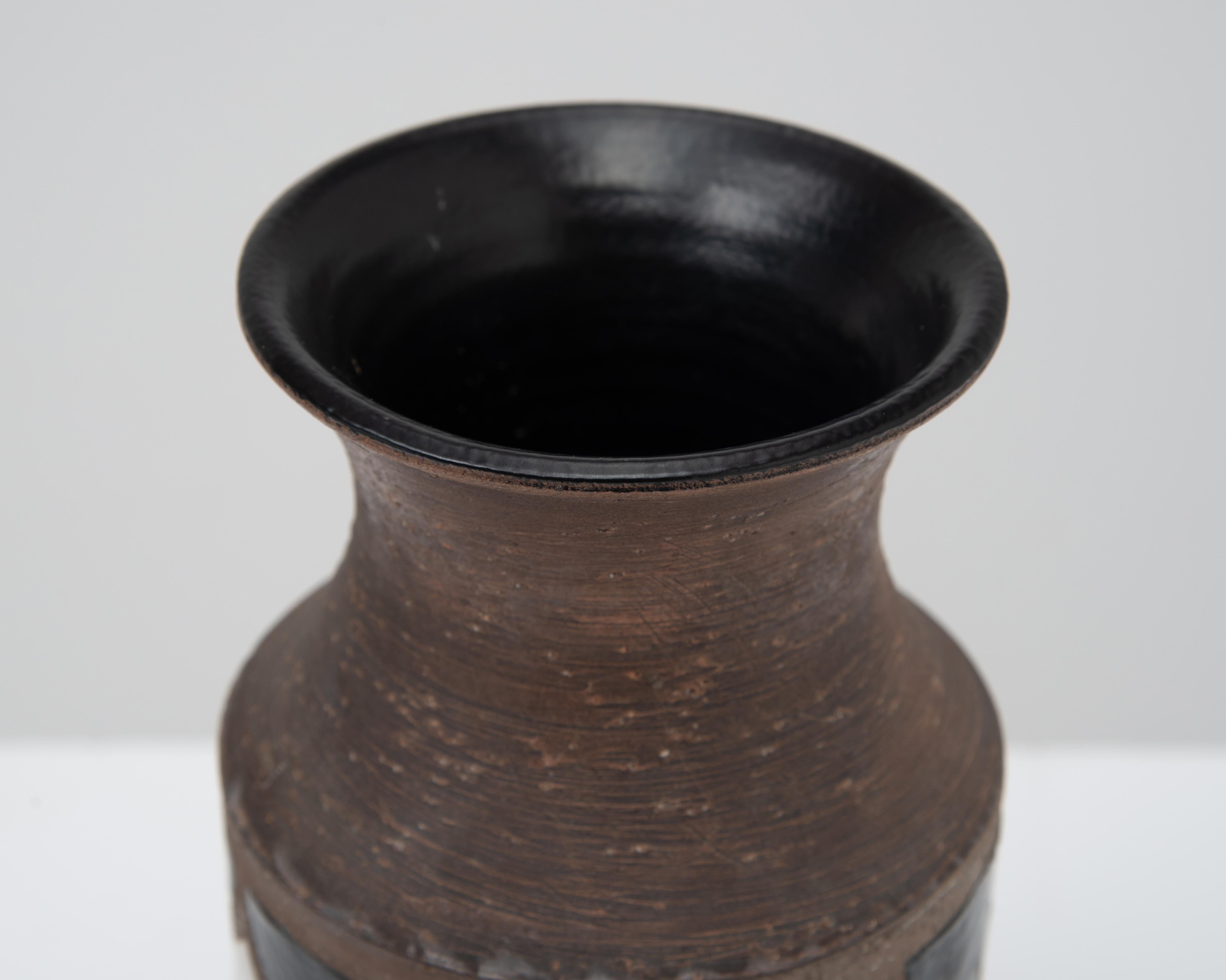 Aldo Londi Bitossi Mid Century Hand Thrown Vase Raymor 8571b Italien (Keramik) im Angebot