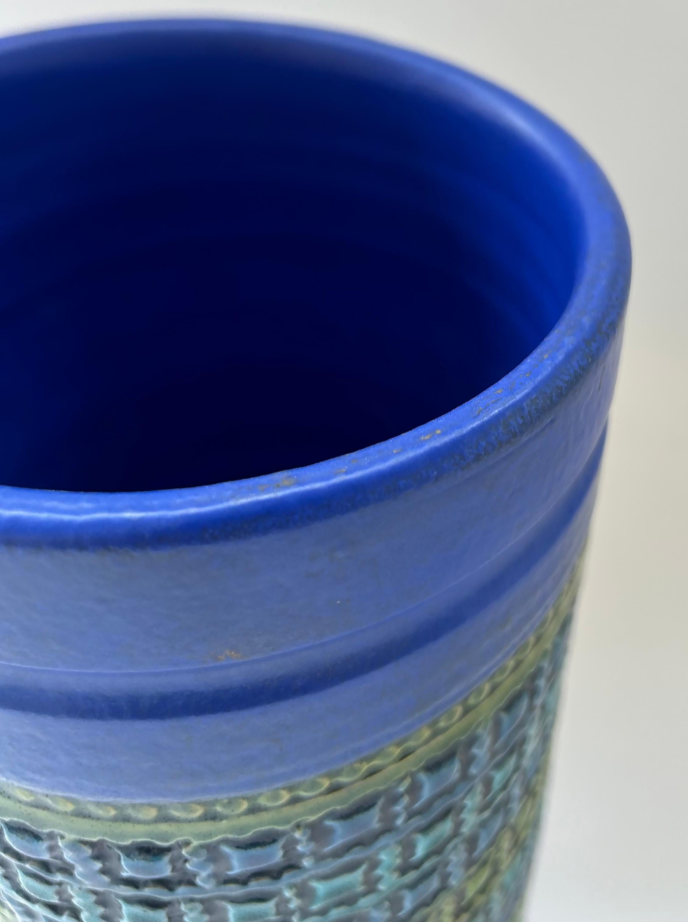 20ième siècle Aldo Londi Bitossi Vase en céramique émaillée du milieu du siècle, marqué en vente