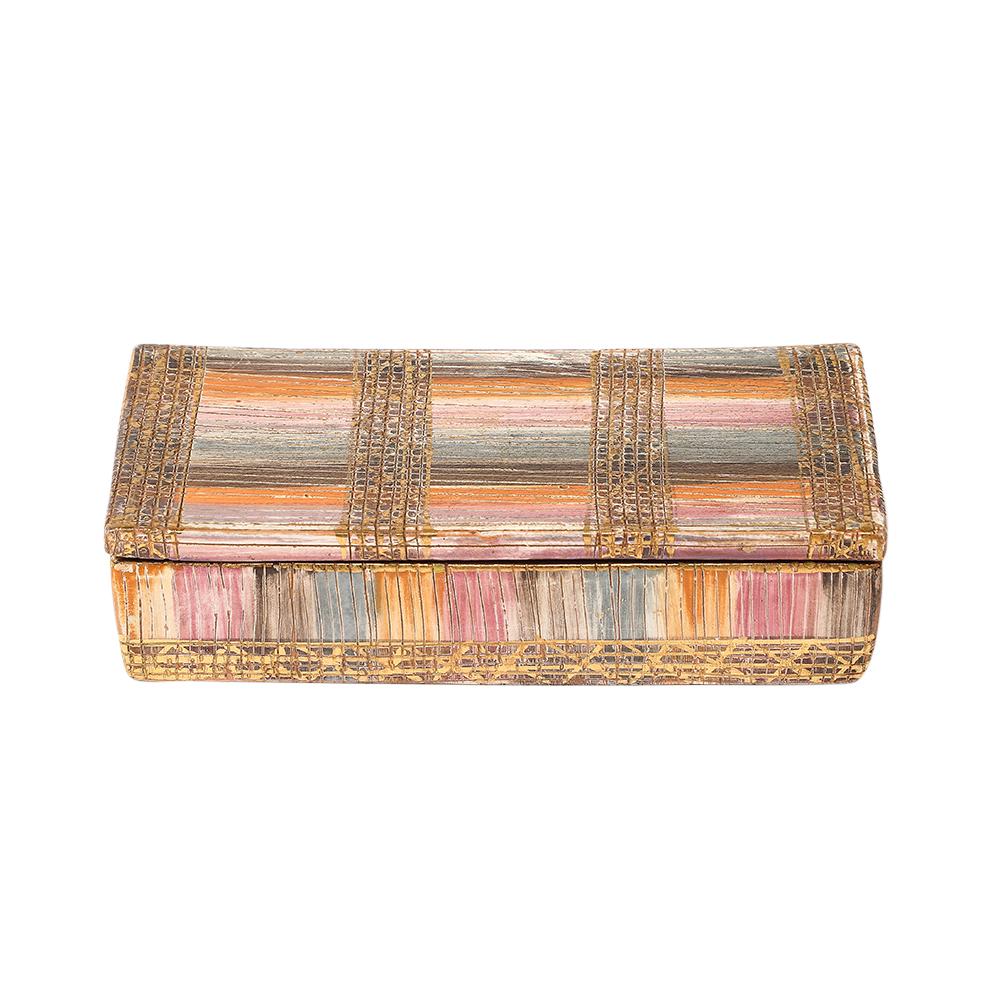 Aldo Londi Bitossi Seta Box, Ceramic, Pink, Gold, Signed 3