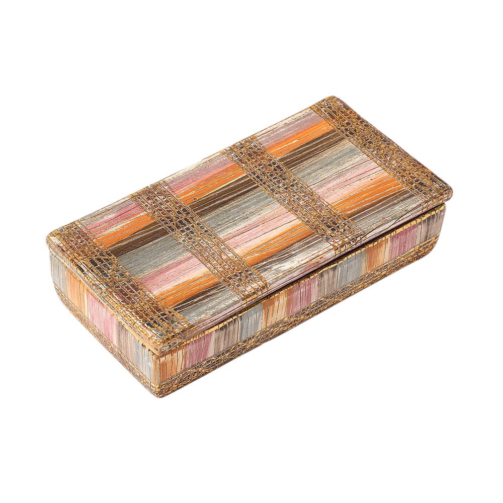 Aldo Londi Bitossi Seta Box, Ceramic, Pink, Gold, Signed In Good Condition In New York, NY