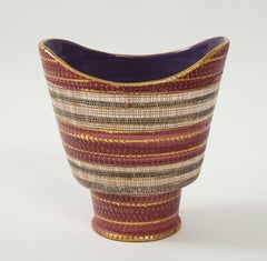 Aldo Londi, Bitossi Seta Purple Glaze Cache Pot