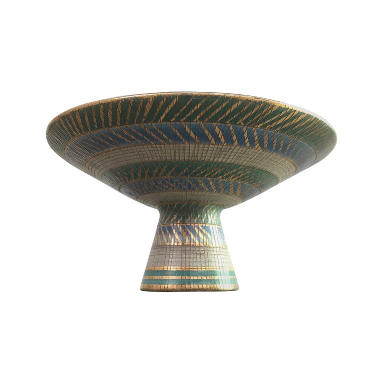 Aldo Londi Bitossi Seta Series Comport or Footed Bowl, Italy, circa 1957  For Sale at 1stDibs