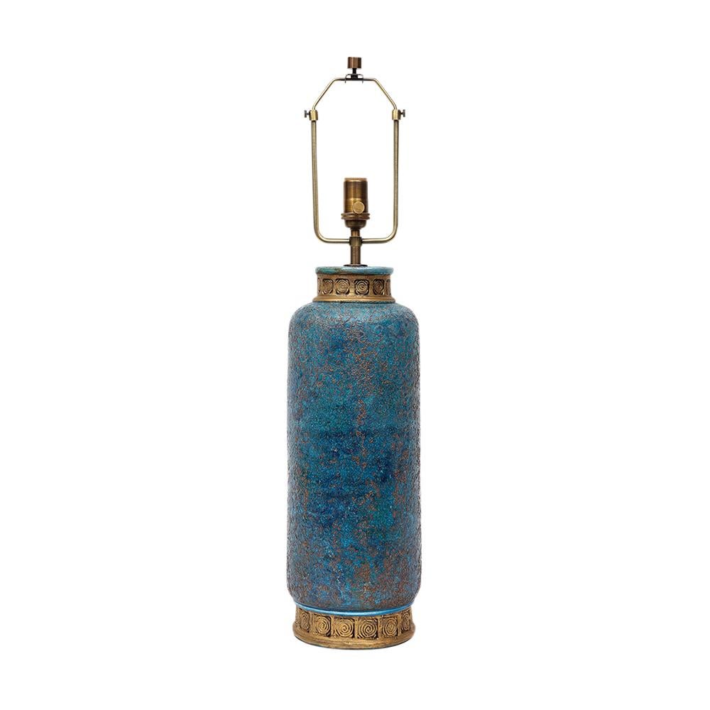 Lampada da tavolo Aldo Londi Bitossi, Ceramica, Blu, Oro, Cinese, Firmata in vendita 4