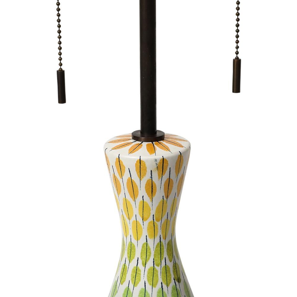 Lámpara de mesa Aldo Londi Bitossi, cerámica, multicolor, Piume, firmada en venta 2