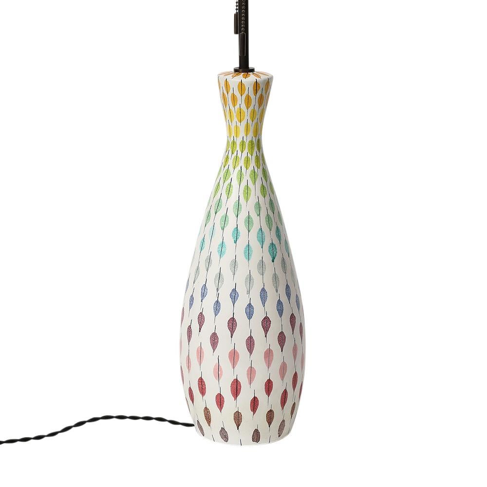 Lámpara de mesa Aldo Londi Bitossi, cerámica, multicolor, Piume, firmada Glaseado en venta