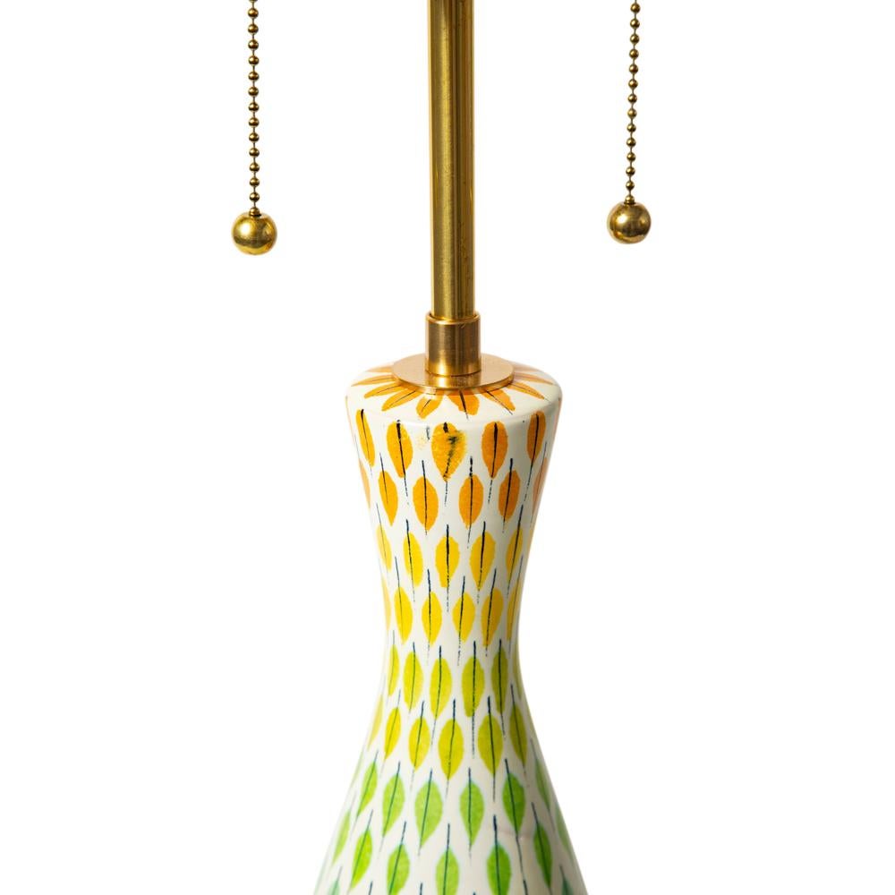 Aldo Londi Bitossi Table Lamps, Ceramic, Multi-Color, Piume, Signed 2