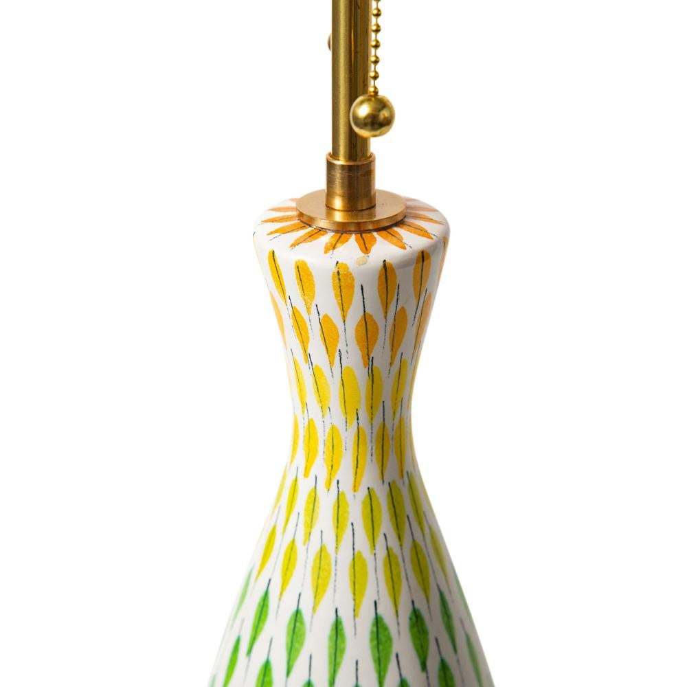 Aldo Londi Bitossi Table Lamps, Ceramic, Multi-Color, Piume, Signed In Good Condition In New York, NY