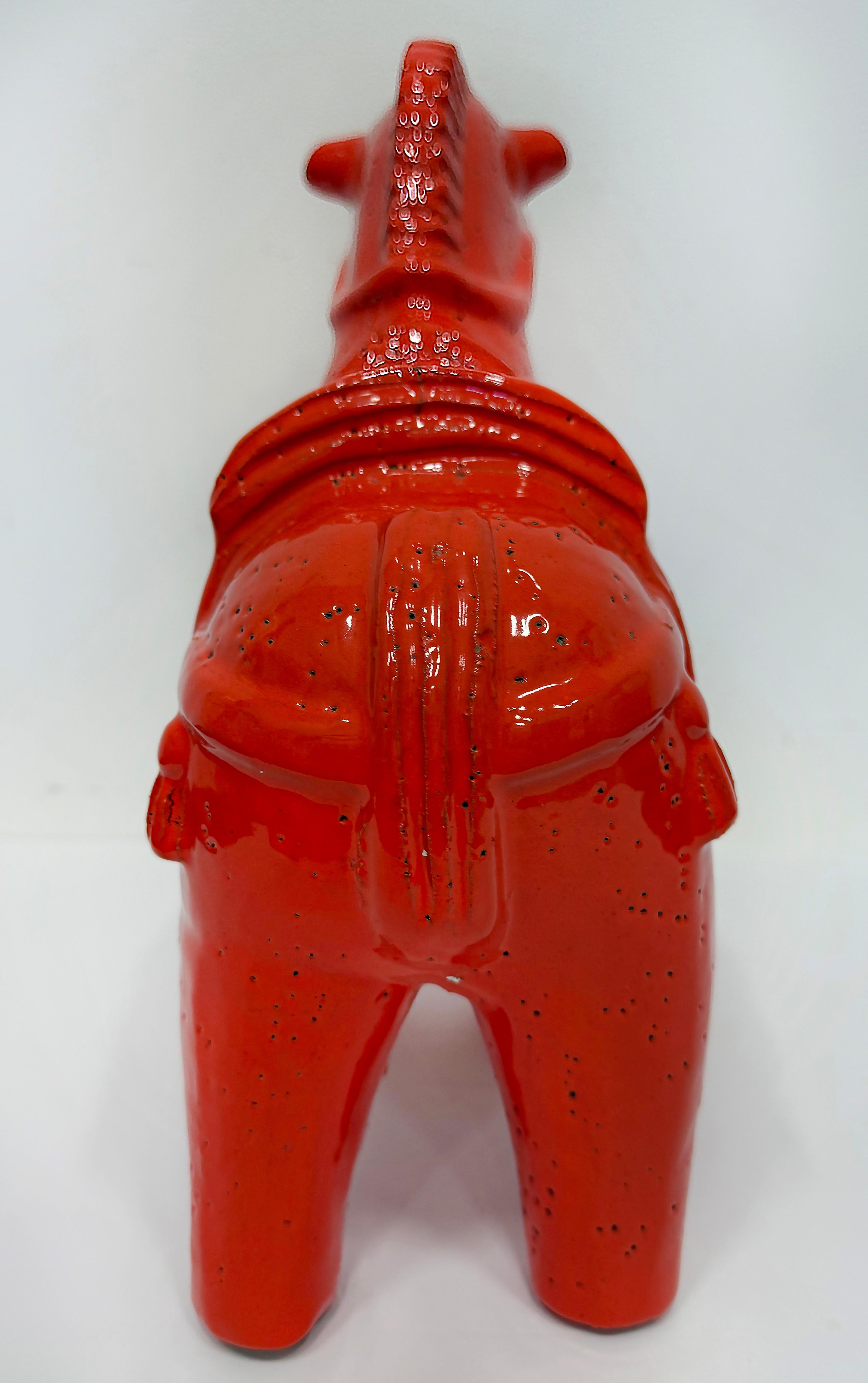 Italiano Scultura di cavallo in ceramica smaltata vintage di Aldo Londi Bitossi, anni '60 - Italia in vendita
