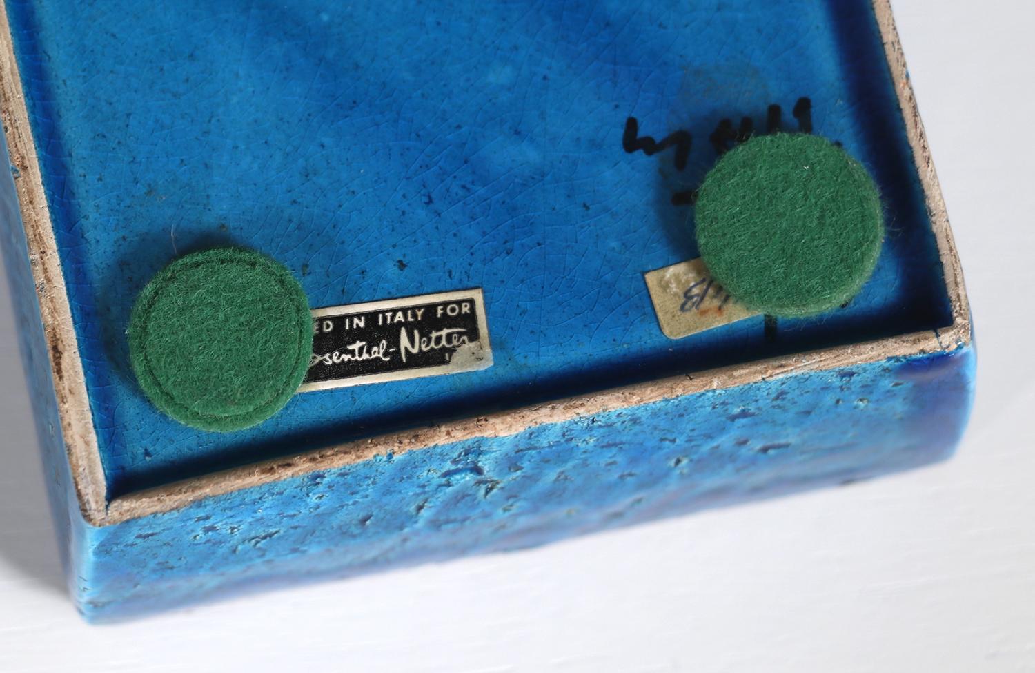 Aldo Londi Blue Glazed Ceramic Floral Lidded Box 7