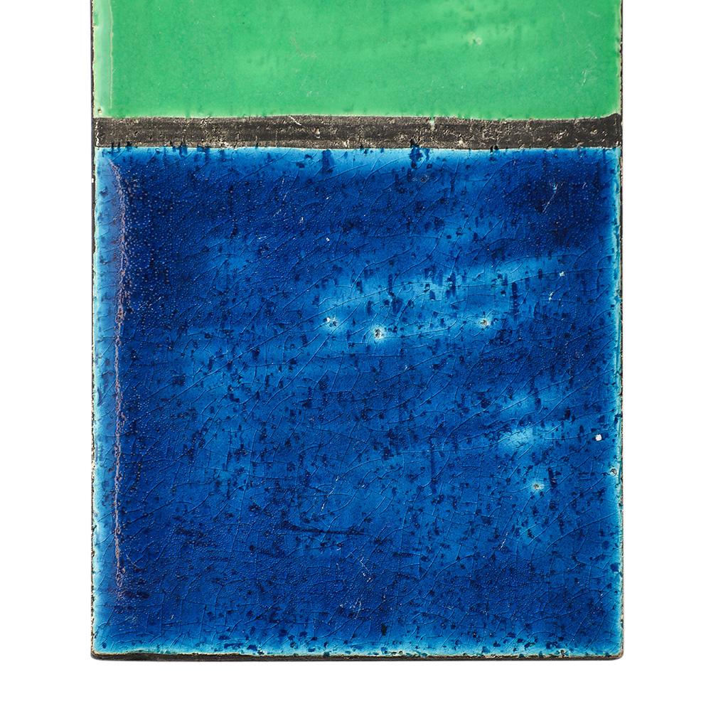 Aldo Londi Box, Mondrian, Ceramic, Blue, Green, Black, Signed, Rosenthal Netter For Sale 3