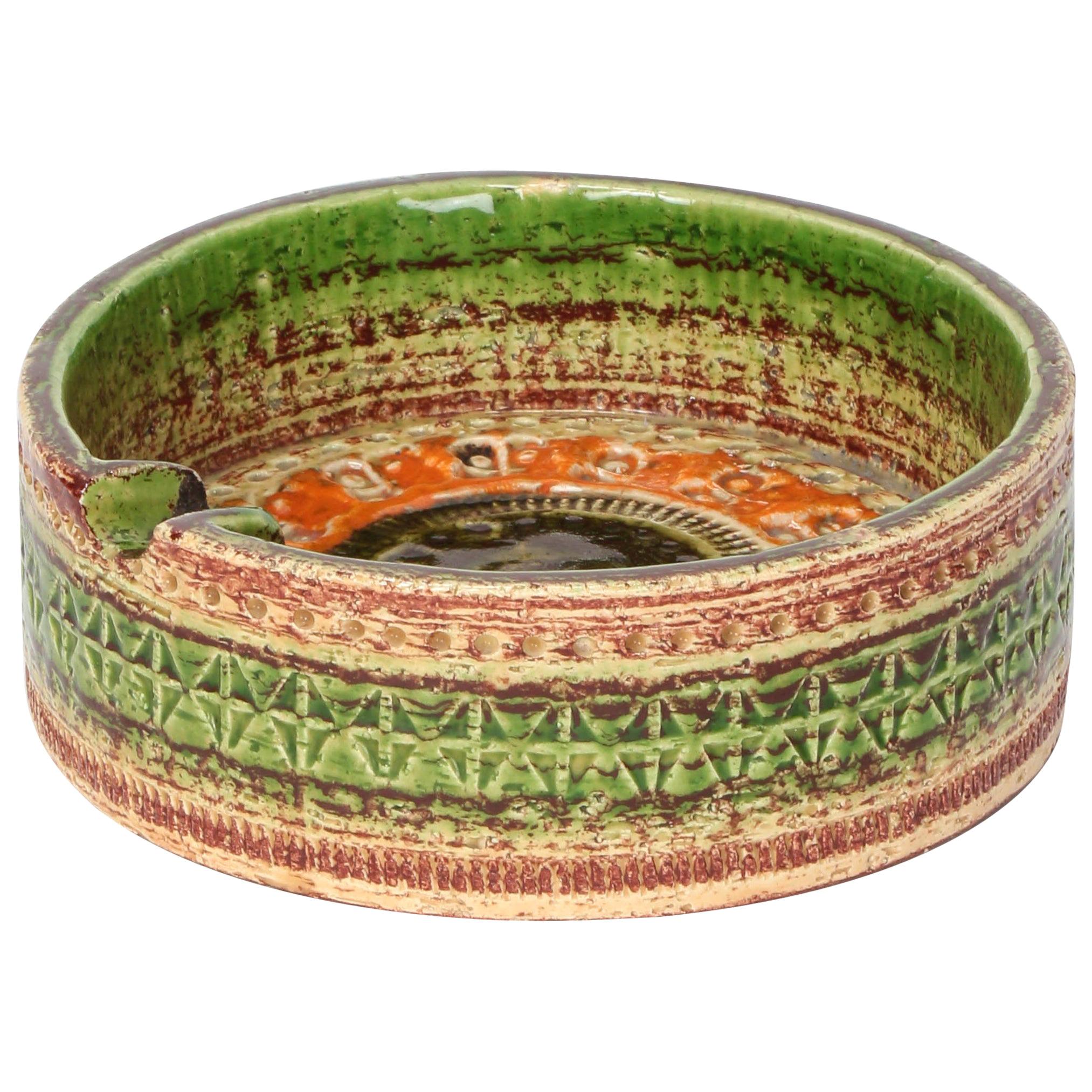 Aldo Londi Ceramic Ashtray for Bitossi Sahara Pattern, 1960s For Sale