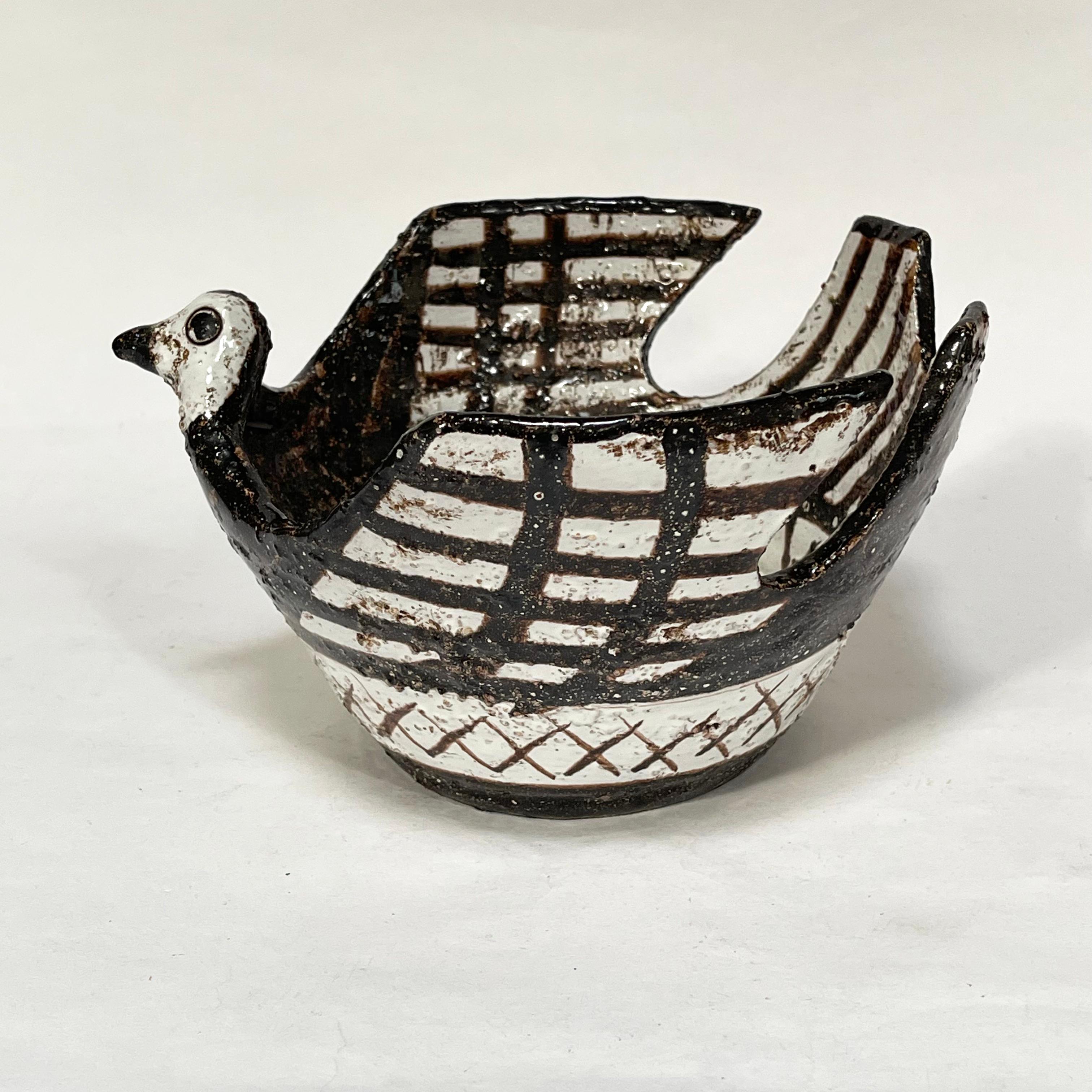 Bol à oiseaux en céramique Aldo Londi de Bitossi 1